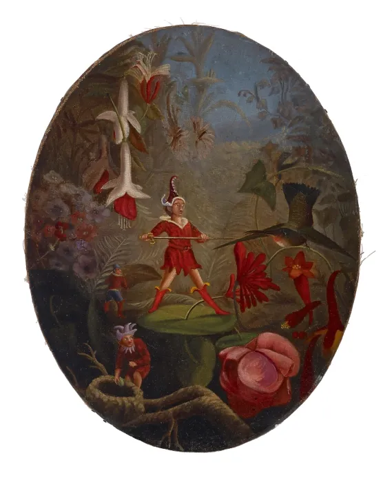 Framed Print : Fairy Marauders, about 1870. Creator: James Farrington Gookins Framed Print : Fairy Marauders, about 1870. Creator: James Farrington Gookins