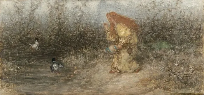 Framed Print : Fairytale, c.1877. Creator: Matthijs Maris Framed Print : Fairytale, c.1877. Creator: Matthijs Maris