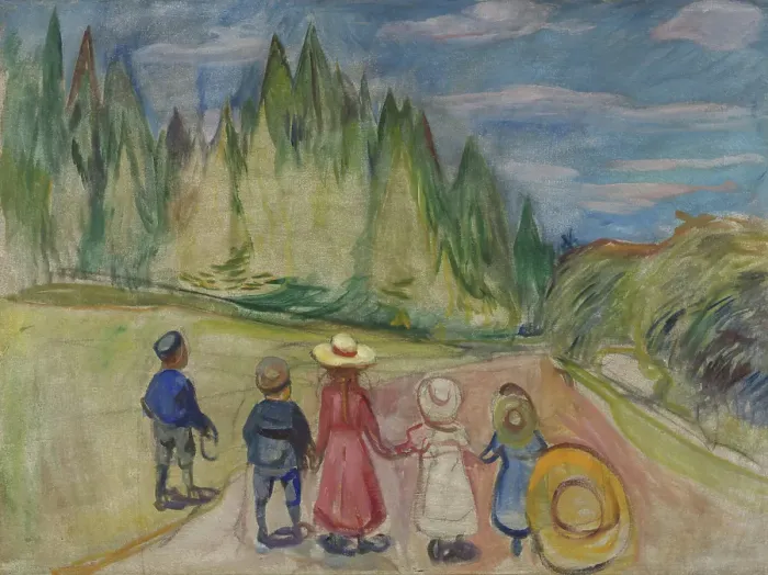 Framed Print : The Fairytale Forest, 1901 or 1902. Creator: Edvard Munch Framed Print : The Fairytale Forest, 1901 or 1902. Creator: Edvard Munch