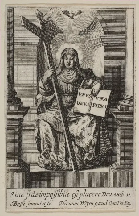 Framed Print : Faith, 1636. Creator: Abraham Bosse Framed Print : Faith, 1636. Creator: Abraham Bosse
