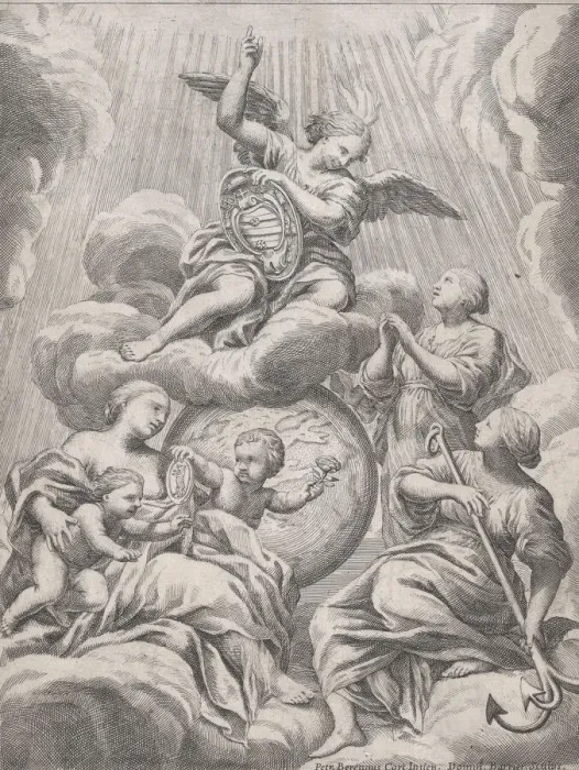 Framed Print : Faith, Hope, and Charity, 1630?-78. Creator: Dominique Barriere Framed Print : Faith, Hope, and Charity, 1630?-78. Creator: Dominique Barriere