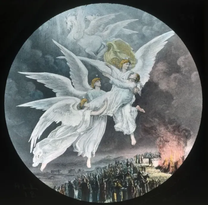 Framed Print : Faithful carried to Heaven, c1910. Creator: Unknown Framed Print : Faithful carried to Heaven, c1910. Creator: Unknown