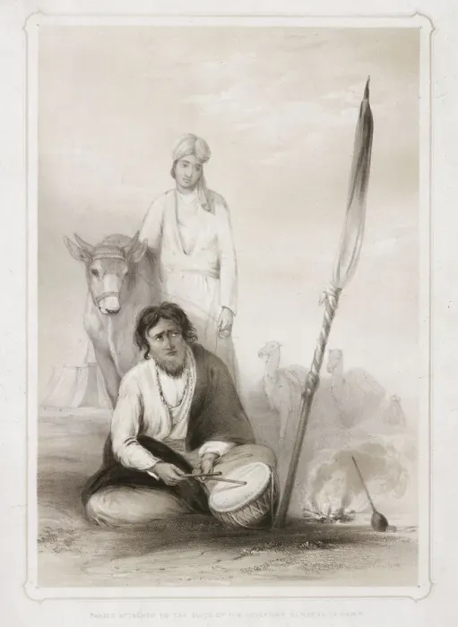 Framed Print : Fakeer attached to the Suite of the Governor General in Camp, 1844 Framed Print : Fakeer attached to the Suite of the Governor General in Camp, 1844