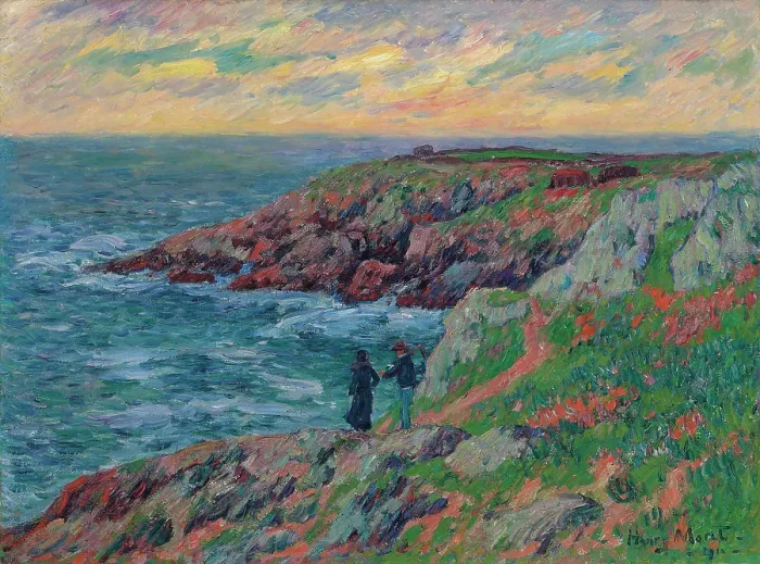 Framed Print : Falaises de Clohars-Carnoet, 1910. Creator: Martin, Henri (1860-1943) Framed Print : Falaises de Clohars-Carnoet, 1910. Creator: Martin, Henri (1860-1943)