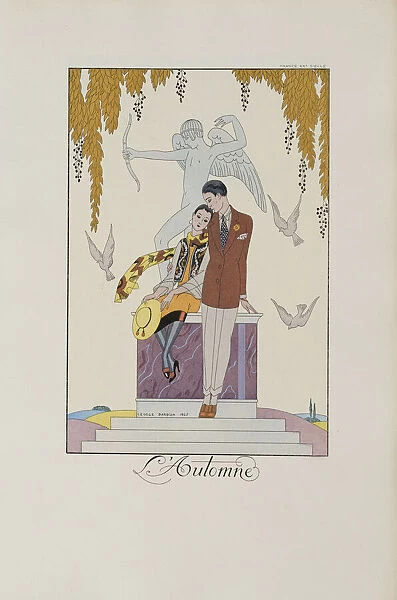 Falbalas et fanfreluches: L Automne, 1925. Creator: Barbier, George (1882-1932)