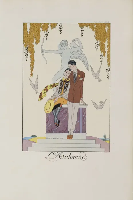 Framed Print : Falbalas et fanfreluches: L Automne, 1925. Creator: Barbier, George (1882-1932) Framed Print : Falbalas et fanfreluches: L Automne, 1925. Creator: Barbier, George (1882-1932)