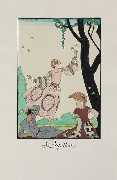 Falbalas et fanfreluches: Papillons, 1921. Creator: Barbier, George (1882-1932)