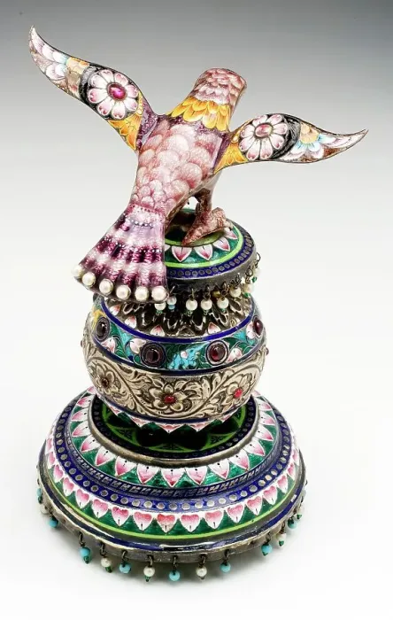 Framed Print : Falcon on a Pedestal, Late 19th century. Creator: Unknown Framed Print : Falcon on a Pedestal, Late 19th century. Creator: Unknown