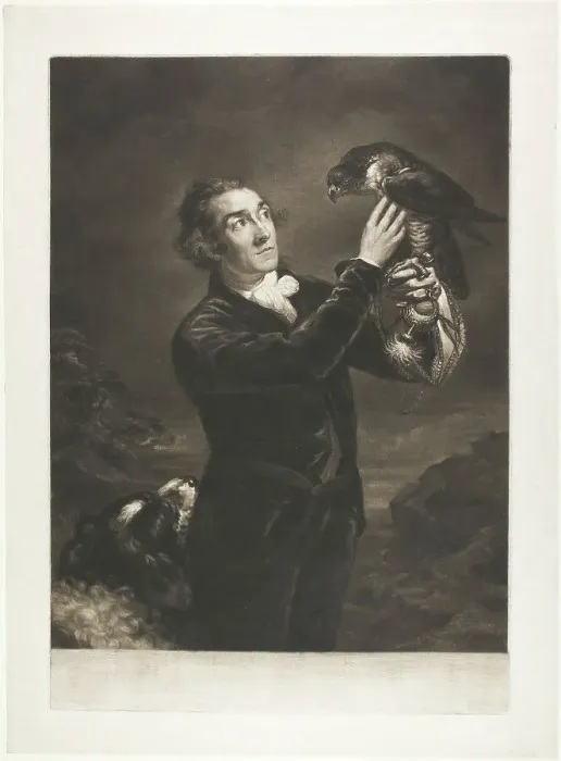 Framed Print : The Falconer, 1797. Creator: Samuel William Reynolds Framed Print : The Falconer, 1797. Creator: Samuel William Reynolds