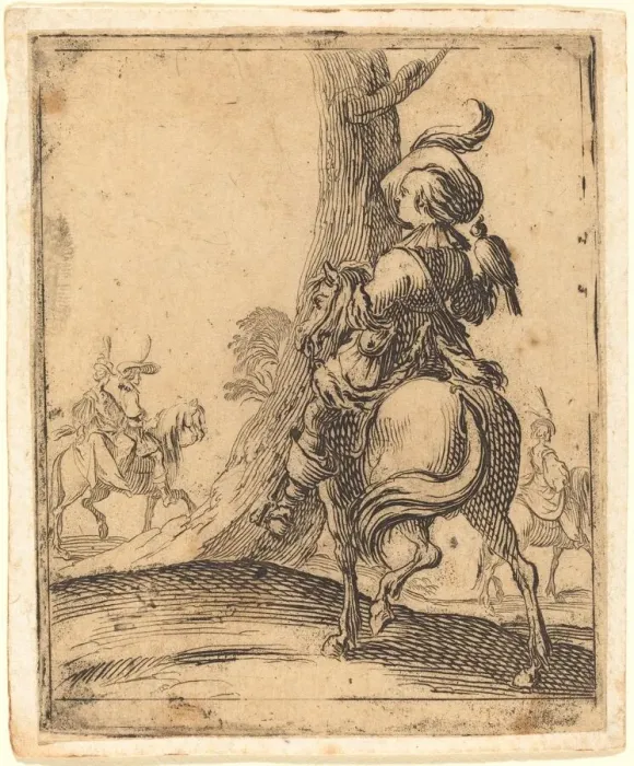 Framed Print : The Falconer. Creator: Jacques Callot Framed Print : The Falconer. Creator: Jacques Callot