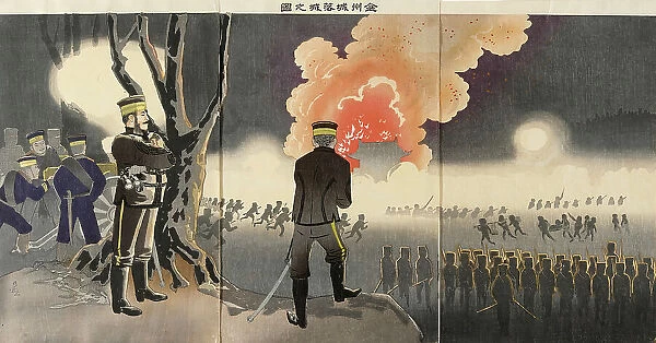 The Fall of Chinchow Fort, 1894. Creator: Kobayashi Kiyochika