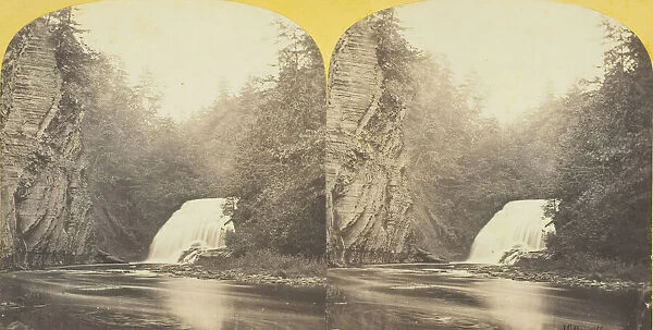 Fall Creek, Ithaca, N. Y. 2d, or Forest Fall, 60 feet high, from the dam, 1860  /  65