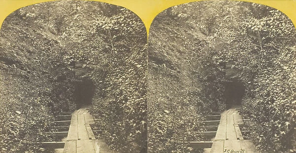 Fall Creek, Ithaca, N. Y. Front Entrance to Tunnel, 1860  /  65. Creator: J. C. Burritt