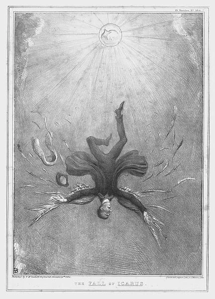 The Fall of Icarus, 1834. Creator: John Doyle