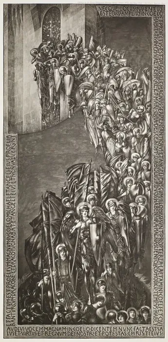 Framed Print : The Fall of Lucifer, c1894, (1900). Creator: Unknown Framed Print : The Fall of Lucifer, c1894, (1900). Creator: Unknown