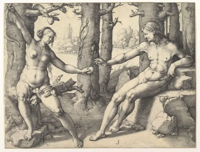 Framed Print : Fall of Man, 1530. Creator: Lucas van Leyden Framed Print : Fall of Man, 1530. Creator: Lucas van Leyden