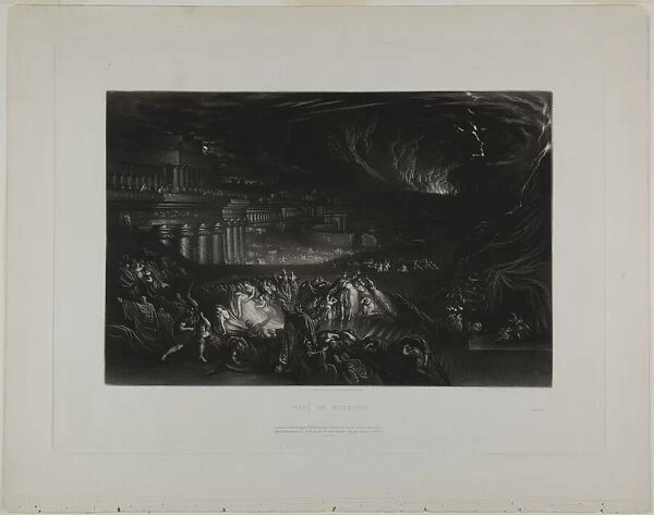 Fall of Nineveh, from Illustrations of the Bible, 1835. Creator: John Martin