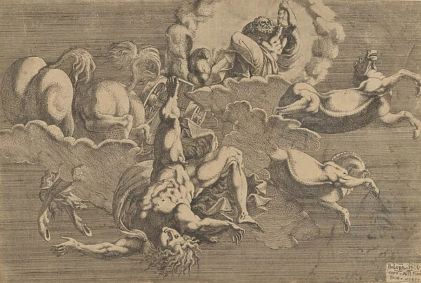 The Fall of Phaeton, 1545. Creator: Antonio Fantuzzi