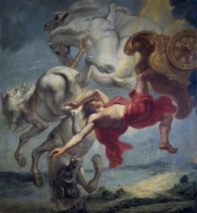 Framed Print : The fall of Phaeton, End of 17th cen Artist: Eyck, Jan Carel van (1649-1690s)