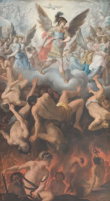 Framed Print : The Fall of the Rebel Angels, 1605. Creator: Caxes, Eugenio (1574-1634) Framed Print : The Fall of the Rebel Angels, 1605. Creator: Caxes, Eugenio (1574-1634)