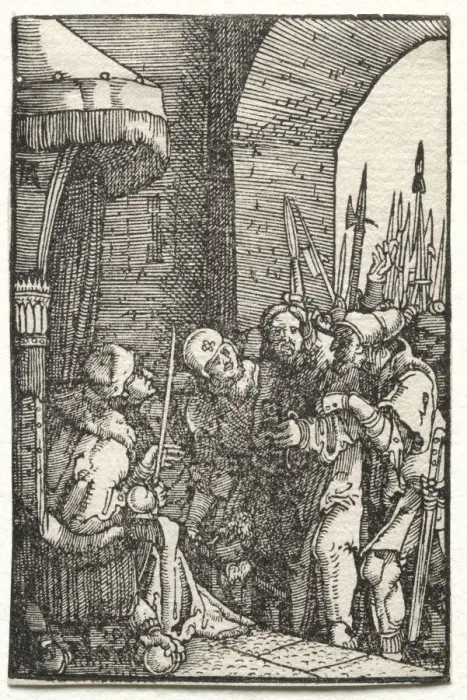 Framed Print : The Fall and Redemption of Man: Christ before Pilate, c. 1515. Creator: Albrecht Altdorfer (German Framed Print : The Fall and Redemption of Man: Christ before Pilate, c. 1515. Creator: Albrecht Altdorfer (German