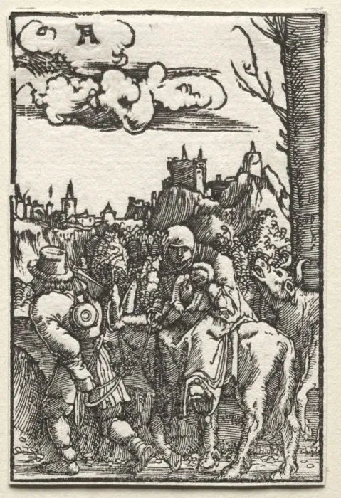 Framed Print : The Fall and Redemption of Man: The Flight into Egypt, c. 1515. Creator: Albrecht Altdorfer Framed Print : The Fall and Redemption of Man: The Flight into Egypt, c. 1515. Creator: Albrecht Altdorfer