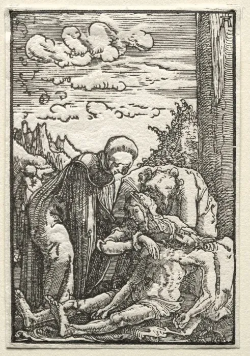 Framed Print : The Fall and Redemption of Man: The Lamentation beneath the Cross, c. 1515. Creator Framed Print : The Fall and Redemption of Man: The Lamentation beneath the Cross, c. 1515. Creator