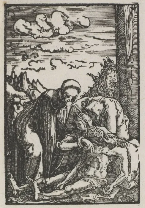 Framed Print : The Fall and Redemption of Man: The Lamentation beneath the Cross, c. 1515. Creator Framed Print : The Fall and Redemption of Man: The Lamentation beneath the Cross, c. 1515. Creator