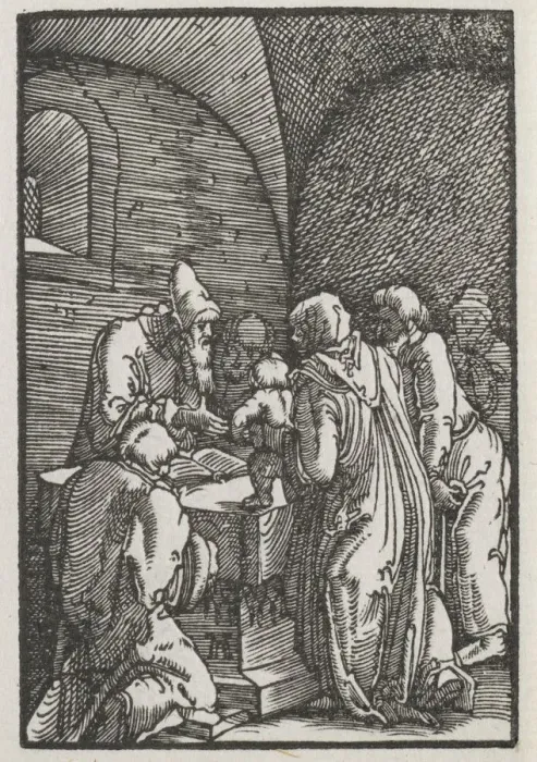 Framed Print : The Fall and Redemption of Man: The Presentation of Christ in the Temple, c. 1515 Framed Print : The Fall and Redemption of Man: The Presentation of Christ in the Temple, c. 1515