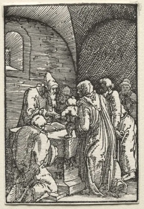 Framed Print : The Fall and Redemption of Man: The Presentation of Christ in the Temple, c. 1515 Framed Print : The Fall and Redemption of Man: The Presentation of Christ in the Temple, c. 1515