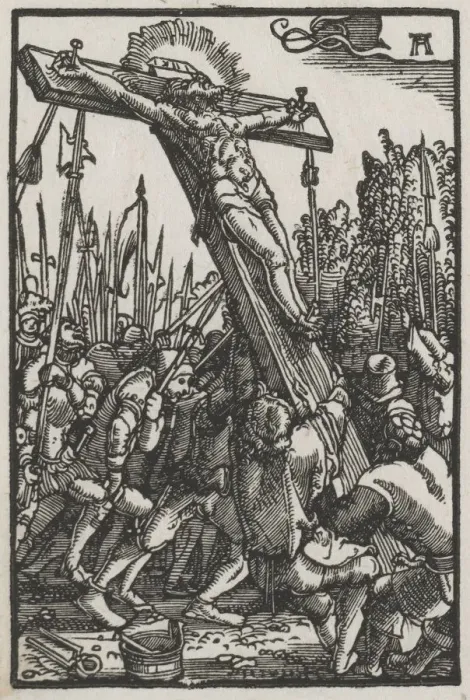 Framed Print : The Fall and Redemption of Man: The Raising of the Cross, c. 1515. Creator: Albrecht Altdorfer Framed Print : The Fall and Redemption of Man: The Raising of the Cross, c. 1515. Creator: Albrecht Altdorfer