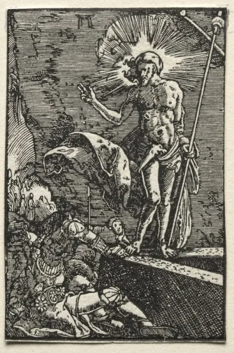Framed Print : The Fall and Redemption of Man: The Resurrection, c. 1515. Creator: Albrecht Altdorfer (German, c