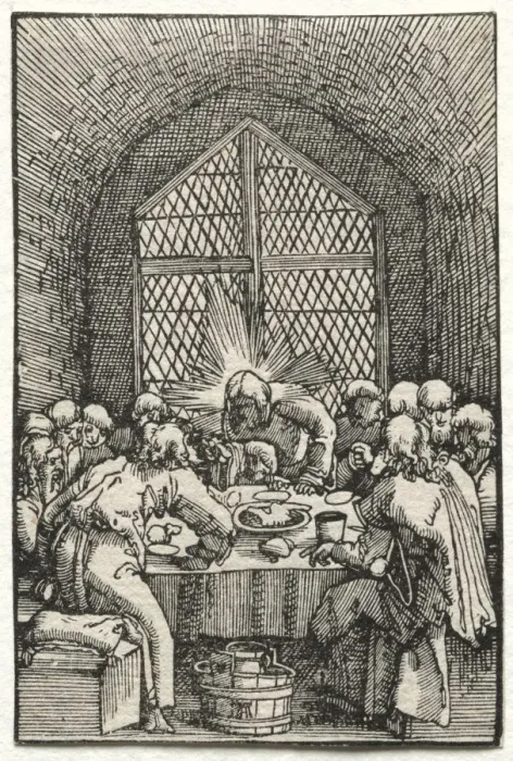 Framed Print : The Fall and Redemption of Man: The Last Supper, c. 1515. Creator: Albrecht Altdorfer (German, c Framed Print : The Fall and Redemption of Man: The Last Supper, c. 1515. Creator: Albrecht Altdorfer (German, c