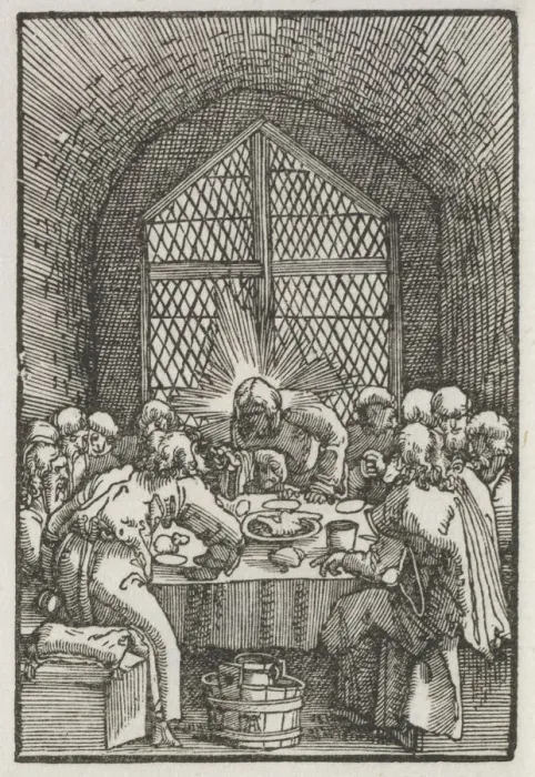 Framed Print : The Fall and Redemption of Man: The Last Supper, c. 1515. Creator: Albrecht Altdorfer (German, c Framed Print : The Fall and Redemption of Man: The Last Supper, c. 1515. Creator: Albrecht Altdorfer (German, c