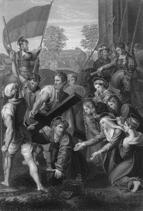 Framed Print : The Fall on the Road to Calvary, c1820s. Artist: W Holl Framed Print : The Fall on the Road to Calvary, c1820s. Artist: W Holl
