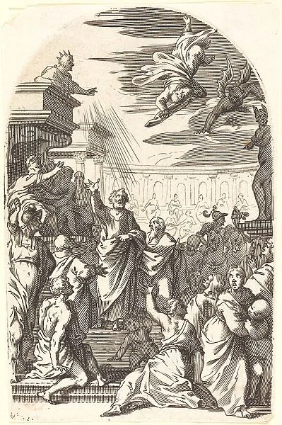 Fall of Simon the Magician, 1608  /  1611. Creator: Jacques Callot
