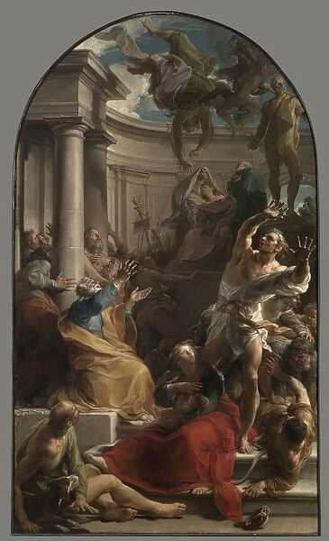 The Fall of Simon Magus, c. 1745- 1750. Creator: Pompeo Batoni (Italian, 1708-1787), studio of