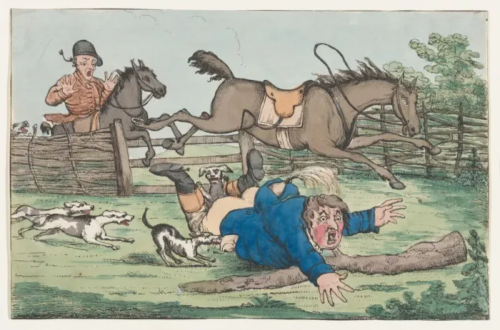 Framed Print : Fallen Rider, 1780-1820. Creator: Unknown Framed Print : Fallen Rider, 1780-1820. Creator: Unknown