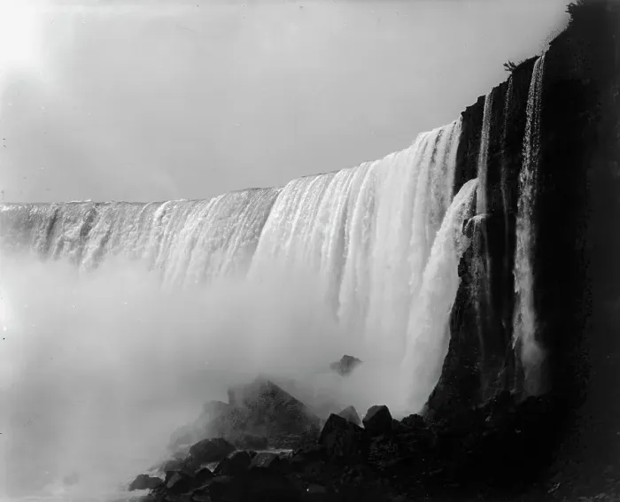 Framed Print : The Falls from below, between 1880 and 1899. Creator: Unknown