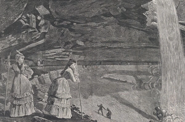 Under the Falls, Catskill Mountains (Harper's Weekly, Vol. XVI), September 14, 1878