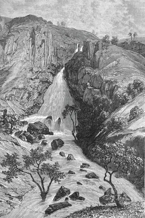 Framed Print : Falls of Davezout, Abyssinian Plateau; A journey through Soudan and Western Abyssinia... 1875. Creator: Unknown Framed Print : Falls of Davezout, Abyssinian Plateau; A journey through Soudan and Western Abyssinia... 1875. Creator: Unknown