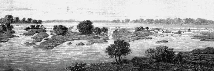 Framed Print : The Falls of Felou; Journey from the Senegal to the Niger, 1875. Creator: Unknown Framed Print : The Falls of Felou; Journey from the Senegal to the Niger, 1875. Creator: Unknown