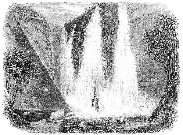 Falls of Garsuppah, Canara District, West Coast of India - from an original sketch, 1856. Creator: Unknown