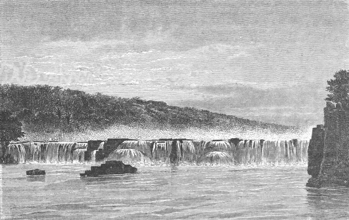 Framed Print : Falls of Gouina, in the rainy season; Journey from the Senegal to the Niger, 1875. Creator: Unknown Framed Print : Falls of Gouina, in the rainy season; Journey from the Senegal to the Niger, 1875. Creator: Unknown