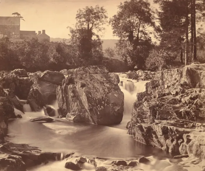 Framed Print : Falls of the Llugwy, at Pont-y-Pair, 1857. Creator: Roger Fenton Framed Print : Falls of the Llugwy, at Pont-y-Pair, 1857. Creator: Roger Fenton
