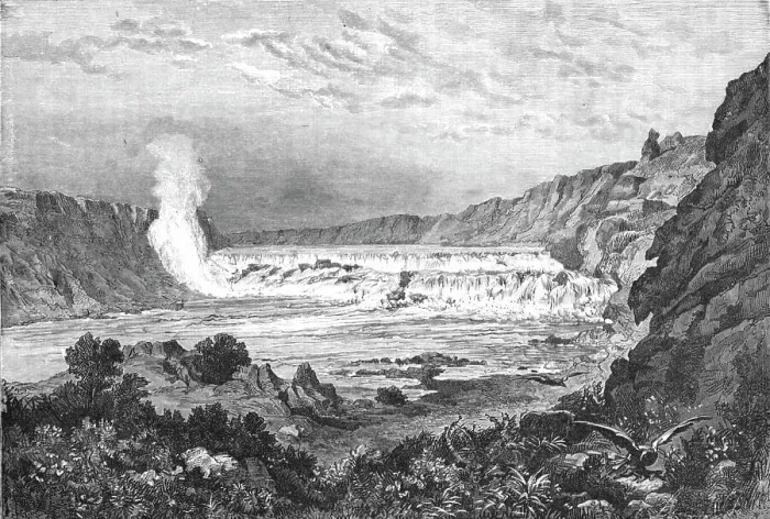 Framed Print : Falls of the Mississippi; A Naturalist's Excursion in Wisconsin, 1875. Creator: Unknown Framed Print : Falls of the Mississippi; A Naturalist's Excursion in Wisconsin, 1875. Creator: Unknown