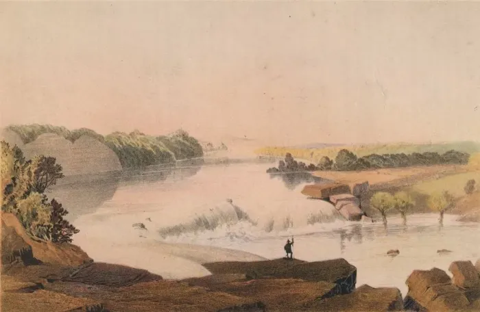 Framed Print : Falls of the Rio Salado, 1857-1859. Creator: Sarony, Major and Knapp Framed Print : Falls of the Rio Salado, 1857-1859. Creator: Sarony, Major and Knapp