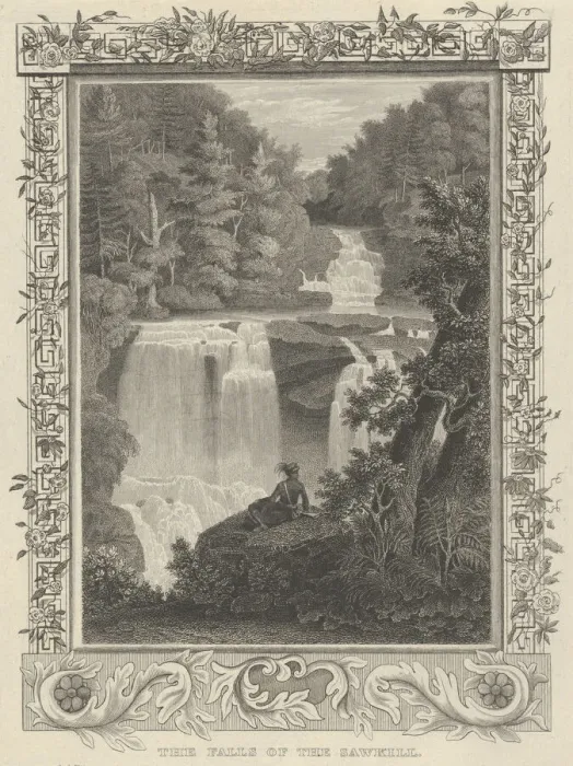 Framed Print : The Falls of the Sawkill, 1830. Creator: Asher Brown Durand