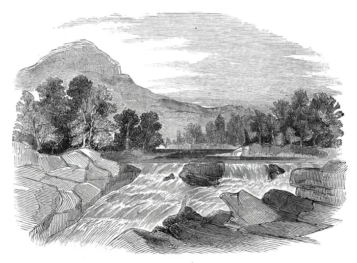 Framed Print : The Falls of the Tummell, 1844. Creator: Unknown Framed Print : The Falls of the Tummell, 1844. Creator: Unknown