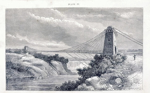 Falls View Suspension Bridge, Niagara, North America, c1869-c1889